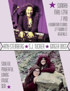 Asheville, NC: Amy Steinberg, Ginger Doss, and S. J. in concert @ Foundation Studios